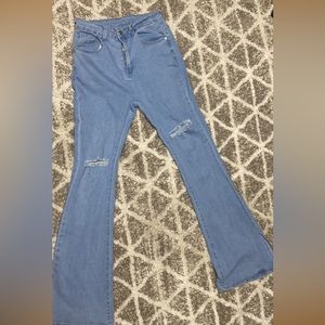 Flared high waisted jeans size medium